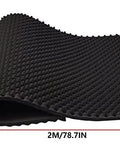 Rock Solid Acoustic Panels For Home Studios And Piano Rooms Flame Retardant High Density Foam Tiles showing 2m x 1m black wavy texture.