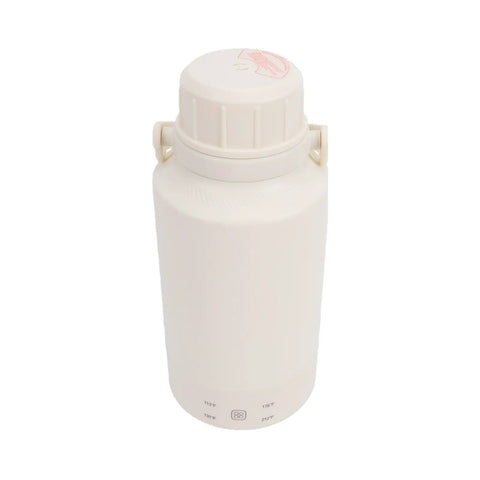 Portable Electric Water Boiler Kettle Slick One Liter Build With Precise Temp Dial and Auto Shut Off Switch, white design.