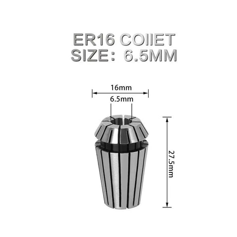 Awesome High Carbon Steel ER Router Bit Extension Rod With 1/4 Inch 8mm And 1/2 Inch Shank Collet for Heavy Duty Milling Engraving and Woodworking Projects On Versatile Machines, ER16 collet size 6.5mm.