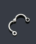 Product close-up of 2 Pack Silver Parrot Foot Rings For Small To Medium Birds, durable metal leg band with opening clip, 5.5mm diameter