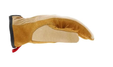 Side view of Flame And Arc Resistant Leather Driver Gloves With Durahide Leather, Water Repellent Finish, Size Large.