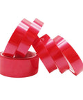 Red Polyimide Tape For High Temp PCB Masking, 0.053mm Thick, 33m Long, shown in coiled rolls