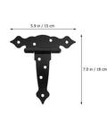Heavy Duty Gate Hinges 2 Pack With Screws For Wooden Fence Gates And Barn Doors Outdoor Use Tough As Nails Built To Last For Farm Gates Weatherproof And Rust Resistant Hardware, with dimensions 5.9 in by 7.0 in.