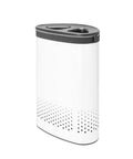 Big Ol Two-Section Laundry Hamper With Removable Inner Bags, Quick-Drop Opening, discreet lid, 14.5 gallon capacity