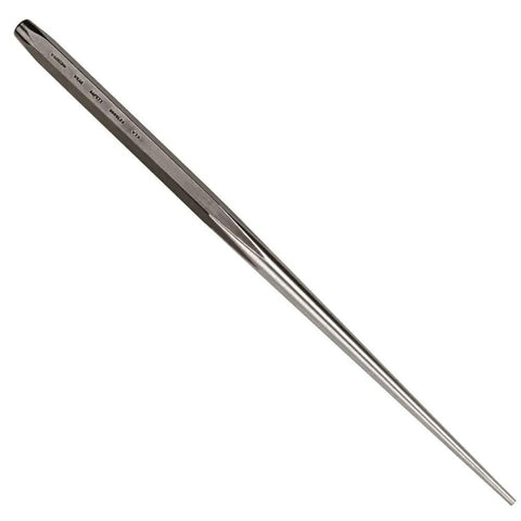 Long Aligning Punches Set, 16 Inch Tapered Punch With Three Sixteenth Inch Tip, Hex Stock, Tool Steel, Hand Powered, Ideal For Precise Hole Alignment