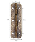 Two Pack 51x16mm Decorative Hinges for Doors Cabinets Jewelry Boxes Luggage and Vintage Furniture with Screws Durable Metal Fittings