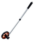 Pro Spec Surveyor Measuring Wheel With Rugged 150 Millimeter Drum, lightweight aluminum handle for easy outdoor use.