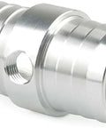 Aluminum One And One Quarter Inch Hose With One Eighth Inch NPT Steam Port Adapter for LS Swap Coolant System, silver finish