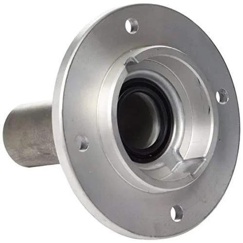 Front view of Ford Racing M7050A T-5 bearing retainer with aluminum flange and four mounting holes.