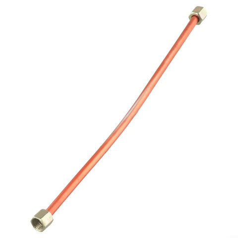200mm G1 8 Thread Copper Aluminum Air Compressor Pipe For Exhaust Tube Replacement Oil Line Hex Nut Fitting Spare Part For Air Pumps And Pneumatic Systems Durable High Performance Fit For Pro Shops And DIY Projects, angled view