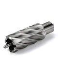 Rugged Shop Tested Annular Cutter Forged From Premium High Speed Steel For Zero Hassle Metal Cutting 3/4 Inch Weldon Shank 1 1/8 Inch diameter.