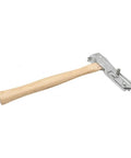 No Sweat One Hand Nail Setup Game Changing Magnetic Face Roofing Hatchet With Solid Forged Steel Head And Handy Utility Blade, side view.