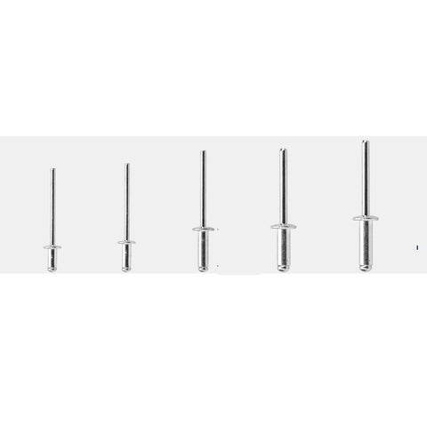 Alloy Aluminum Blind Rivet Kit With 5 Sizes, 70 Piece Assortment, Easy Pop Rivets for Metal, Furniture, and Automotive Projects displayed
