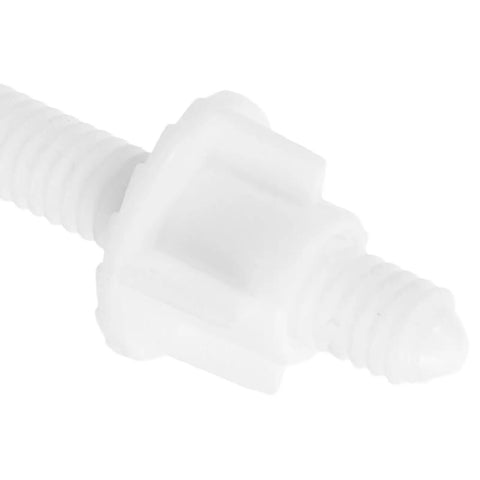 Close-up of plastic screw from 10 Piece Toilet Seat Bolt Kit With Plastic Screws Nuts And Washers For Universal Toilet Lid Fit