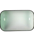 Green Glass Bankers Lamp Shade Replacement Cover For Desk Banker Lamps Measures About 8.85 In Long By 5.11 In Wide, top view.