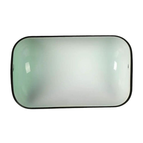 Green Glass Bankers Lamp Shade Replacement Cover For Desk Banker Lamps Measures About 8.85 In Long By 5.11 In Wide, top view.