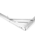 Side view of Wall Mounted Folding Shelf Bracket, Thickened Stainless Steel, 8 Inch Folding Shelf Support, folded position.