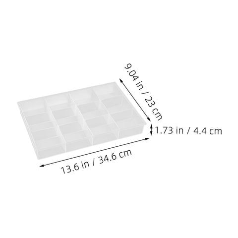 Smooth Operator Multi Grid Plastic Jewelry Tray Keeping Rings Chains And Daily Baubles Neatly Stashed Sweet Home Vanity Desk Organizer size 13.6x9.04 inches