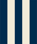 Dope Navy Blue And Cream Vertical Stripe Peel And Stick Wallpaper Roll Premium Thick Removable Vinyl Wall Covering for modern decor.