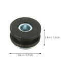 Two Pack Motorcycle Grommet Kit With Rubber Grommets And Alloy Shock Absorption Rings For Serious Anti Vibration Comfort, Quick Install, Long Distance Riding Confidence, Smoother, Quiet, And More Durable Performance. 0.6 x 0.4 in rubber grommet