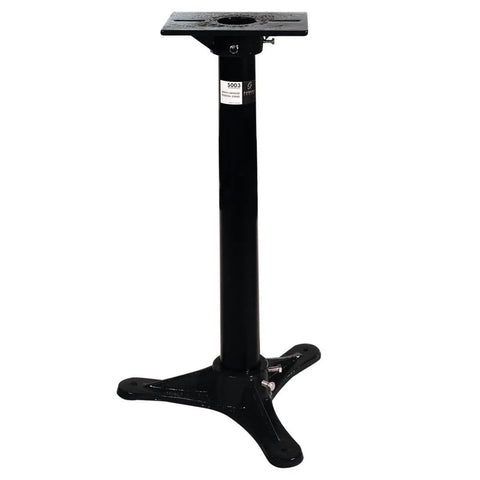 36 Inch Universal Bench Grinder Stand For 6 To 8 Inch Grinders, Sturdy Floor-Mount Base With Pre-Drilled Holes, Front View.