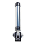 Adjustable Fishing Rod Holder for Boat Track System with Five Vertical Positions and 90 Degree Motion, Dockside Ready, Easy One Hand Hook Sets, Horizontal Rotation Egg Base, Buff Brite Finish, Proudly Made in USA, vertical silver rod holder