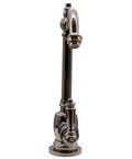 Victorian Style 9 Inch Cold Water Dispenser Faucet With One Lever Handle, Polished Nickel Finish, vertical front view.
