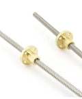 304 Stainless Steel T6 Lead Screw With Brass Nut, Trapezoidal Spindle, Length 150mm, Lead Options 1mm 2mm 4mm 6mm 12mm