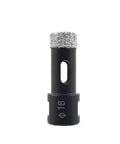 Pro Max M14 Thread Brazed Diamond Core Bit For Hole Openers Vacuum Cutters Fits Ceramic Tile Granite And Marble Angle Grinder Drill Bits 18mm Size, showing 18mm diameter with diamond segments.