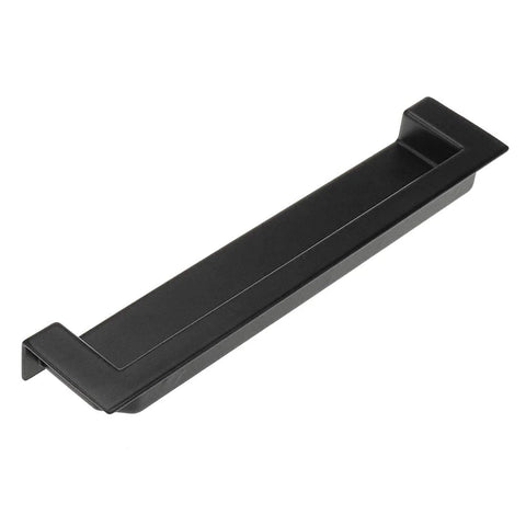5 Inch Black Recessed Pull Handle For Drawers And Cabinets With Screws Zinc Alloy Hidden Inset For Bathroom Cabinets