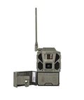 Hella Rugged Cellular LTE Trail Camera With Kick Ass Night Vision And Waterproof Build Designed For Slick Wildlife Tracking, side view with antenna and open door.