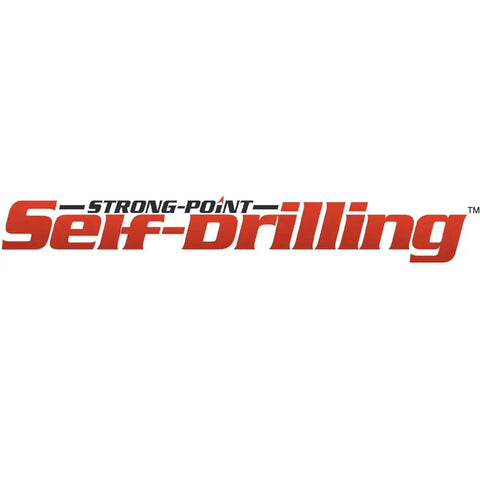 Strong-Point Self-Drilling logo showcasing durable screw technology for construction projects.