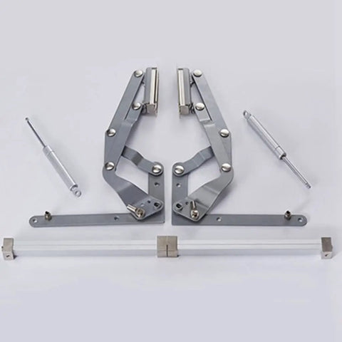 Pneumatic Vertical Lift Cabinet Hinge For Upper Cabinets with gas-assisted lift parts and adjustable width mechanism