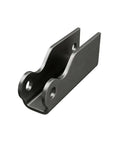 Close-up of metal Exhaust Hanger Frame Mount Weld On For Custom Exhaust Routing Go To Heavy Duty Steel Construction Laser Cut And Precision Bent