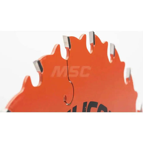 Close-up of Nail Slicer Framing Blade 7 And A Quarter Inch 24 Tooth For Corded And Cordless Tools, showing anti kickback tooth design.