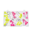 Eye Hole Jig Heads Kit With Scent Holder For Crappie Fishing, Includes 12 Hammerhead Scent Holder Jigs And 12 Round Scent Holder Jigs