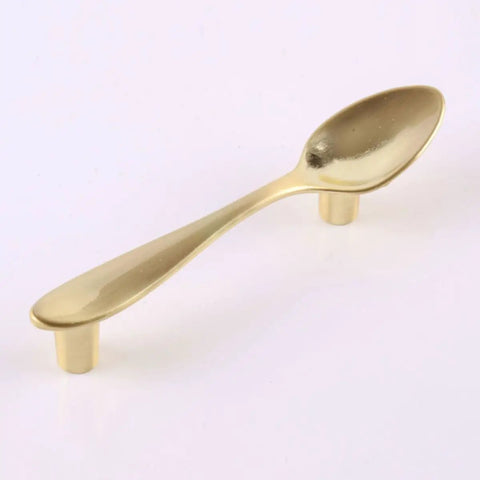 Three-Piece Kitchen Cabinet Handles Set With Gold Finish Drawer Knobs And Pulls For Home Cabinets Doors Bedroom Dresser And Living Room Storage Vintage Silverware Themed Hardware That Installs Fast And Elevates Any Space With A Boss Vibe