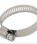 MarineNow hose clamp, 316 stainless steel, 12.7 mm band, angled front view.