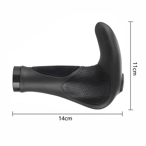 MTB Handlebar Grips With Soft Gel Inserts For Shock Absorption And Ergonomic Comfort Easy Install Horns Black