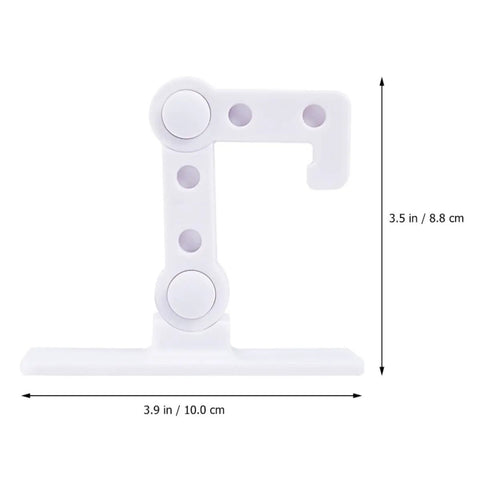 White Plastic Cabinet And Cupboard Door Lock With Reliable Latch dimensions 3.5in by 3.9in, kid proof safety lock