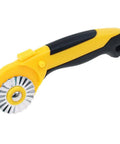 45Mm Rotary Cutter Kit With 9 Extra Blades For Fabric Quilting And Crafting, Including Five Straight Blades, Two Pinking Blades, And Two Skip Blades, Safety Sliding Button For Easy Blade Exposure
