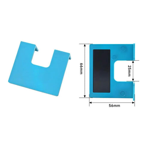 Hinge Mate No Sweat Quick Install Kit For Doors And Cabinets, Precise 2mm Gap Alignment Jig, blue plastic, dimensions 66mm x 56mm