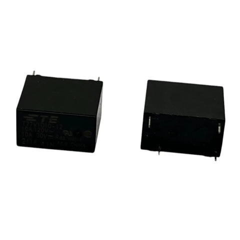 Set Of 2 10A 12V DC SPST 4 Pin Go To General Purpose Relay for DIY Projects and Automotive Electronics, black rectangular design