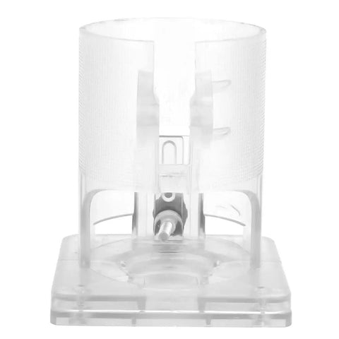 Front view of Transparent PC Router Base with Adjustable Knob For Woodworking Power Tools Standard And Thickened Thickness Options