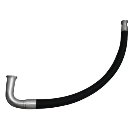 Heavy Duty Oil Pipe Hose Compatible With Ingersoll Rand Air Compressor Replace Part 23736408, black rubber hose with metal end.