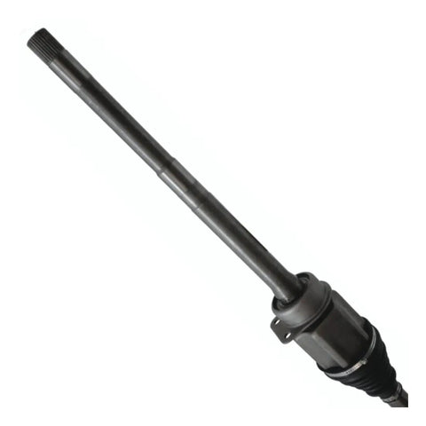 Premium Front Passenger CV Axle Shaft For Ford Explorer 3.5L V6 Models Years 2011 Through 2014 Featuring Durable Neoprene Boot And Solid Locknut Design With 27 Teeth Spline For Smooth Handling And Reliable Driving Performance Every Single Time On the black CV axle shaft