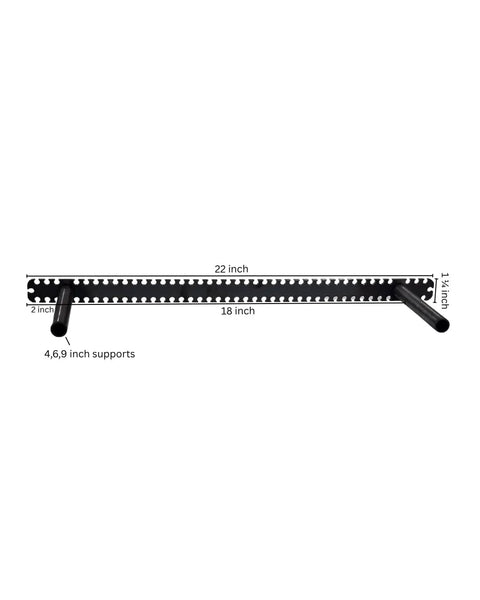 Beefy 22 Inch Floating Shelf Brackets With Easy Install Build Kit In Steel Finish For Strong Wall Mounts Ideal For Home Garage Or Office Shelving And DIY Projects