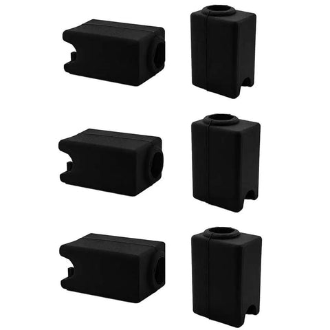 Six Pack Silicone Socks For 3D Printer Heater Block Compatible With Neptune 4 Plus And Neptune 4 Max; black silicone sleeves