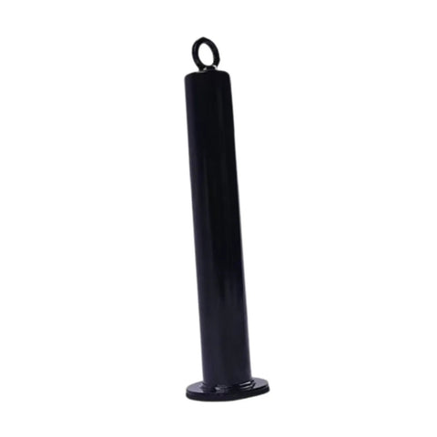 Heavy Duty Weight Loading Pin For Gym Machines And Cable Pulleys Sturdy Metal Construction shown in black vertical position