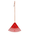 Pack Of 12 Kids Rakes With Hardwood Handles And Durable Plastic Heads For Leaf Cleanup In The Yard 34 Inch Red Garden Tools